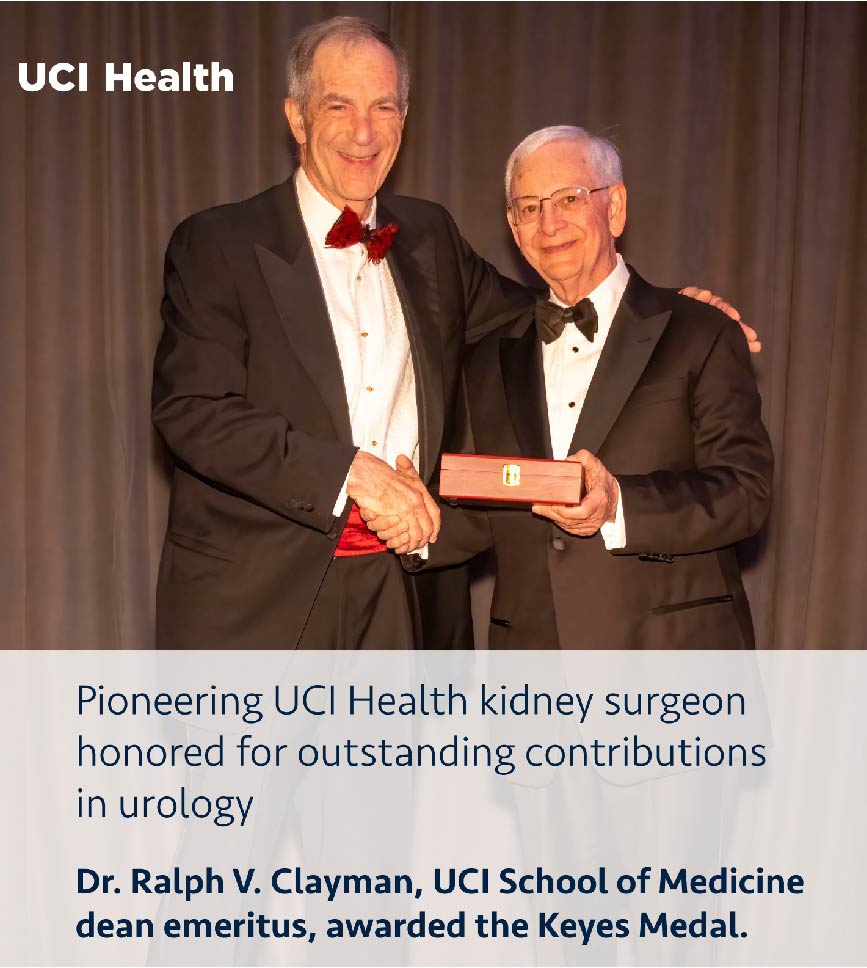 Pioneering UCI Health kidney surgeon honored for outstanding contributions in urology-01